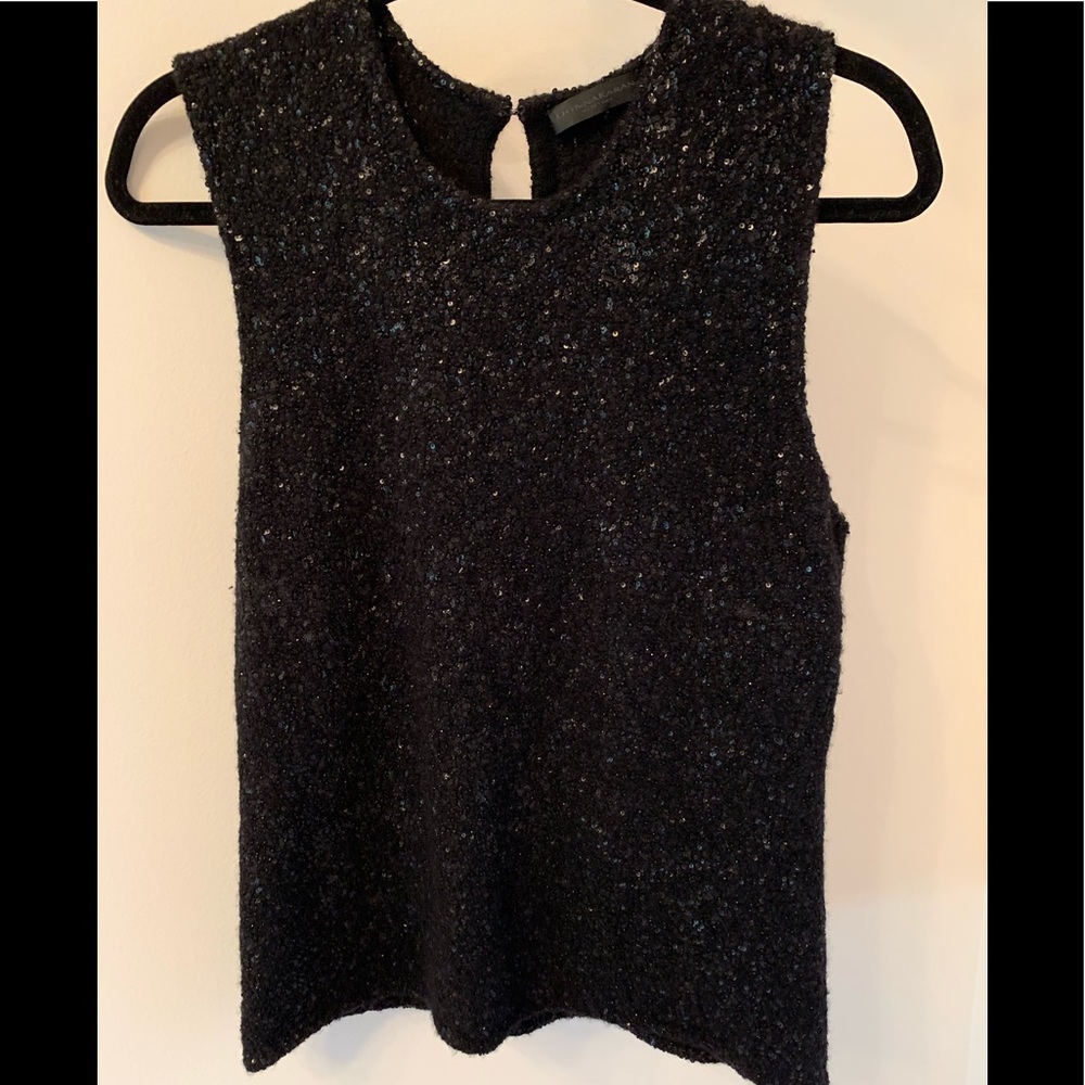 Donna Karan Cashmere Sequin Tank Top